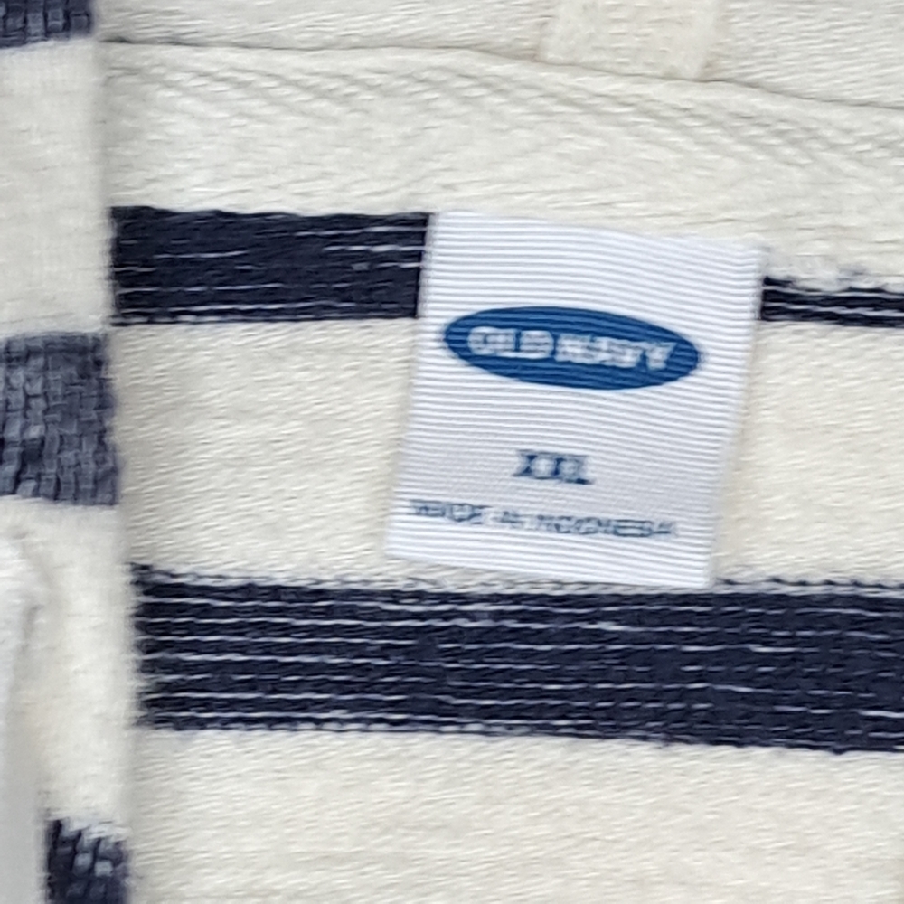 Old Navy Navy and White Striped Hoodie Zip Sweatshirt Size XXL $13 - Picture 4 of 9